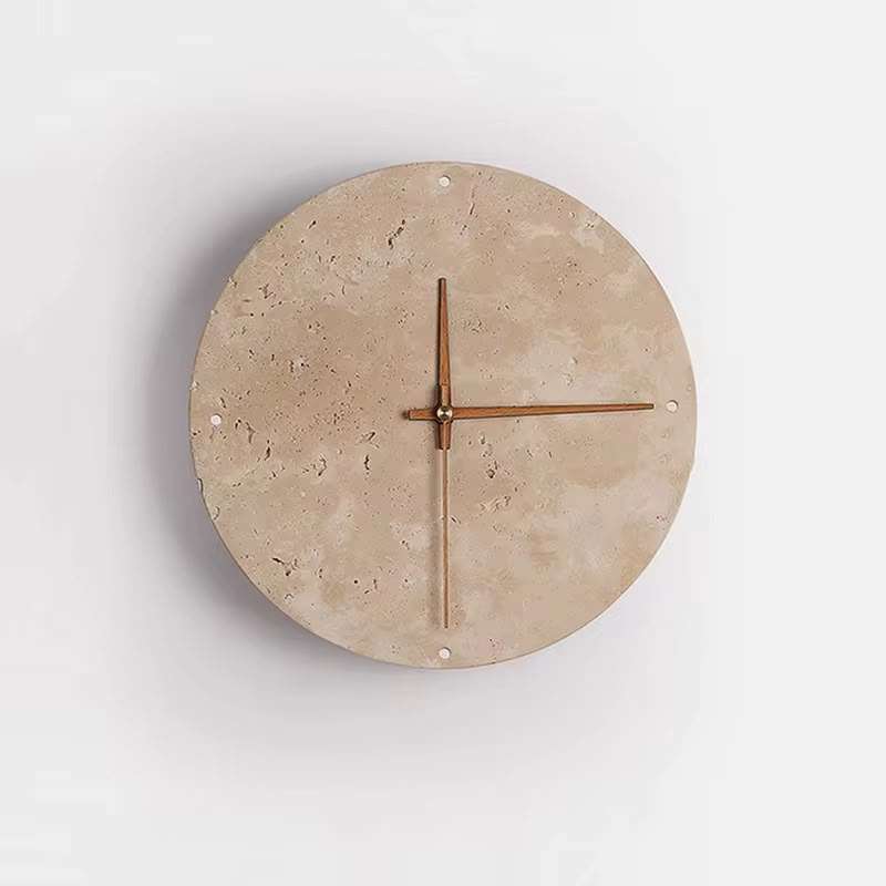 Nordic Travertine Round LED Wall Lamp  Wabi-Sabi Stone Sconce (MW-611)