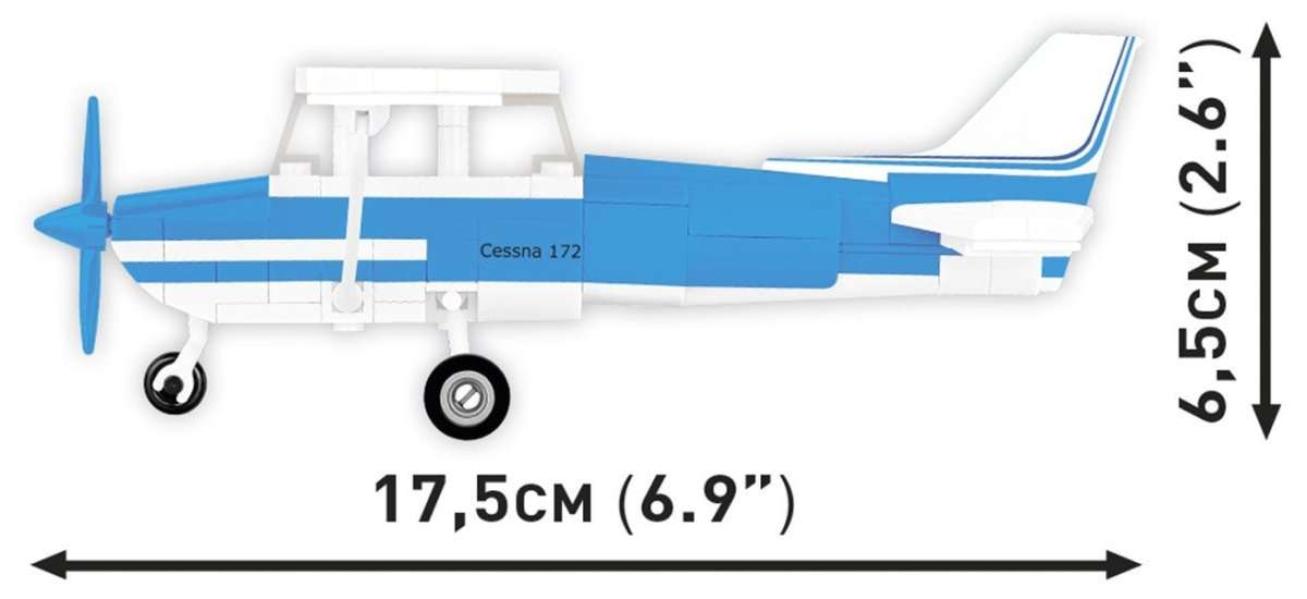COBI Cessna 172 Skyhawk-White-Blue