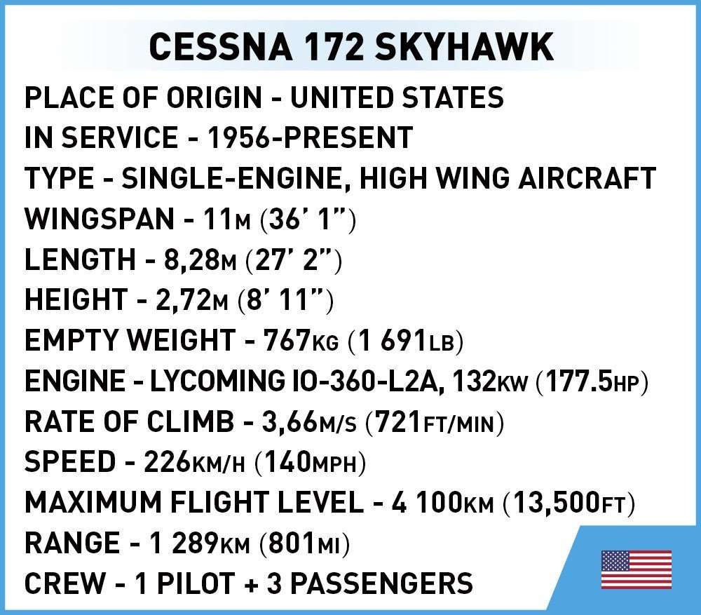 COBI Cessna 172 Skyhawk-White-Blue