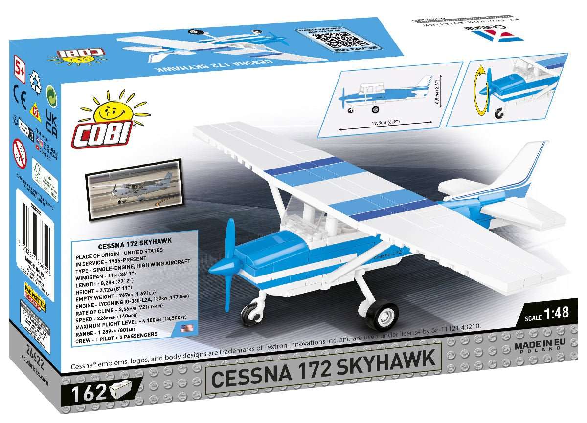 COBI Cessna 172 Skyhawk-White-Blue