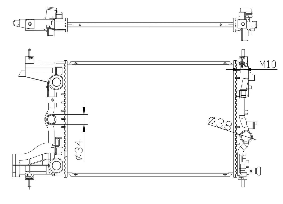 Chevrolet Cruze 1.6 1.8 MT Radiator