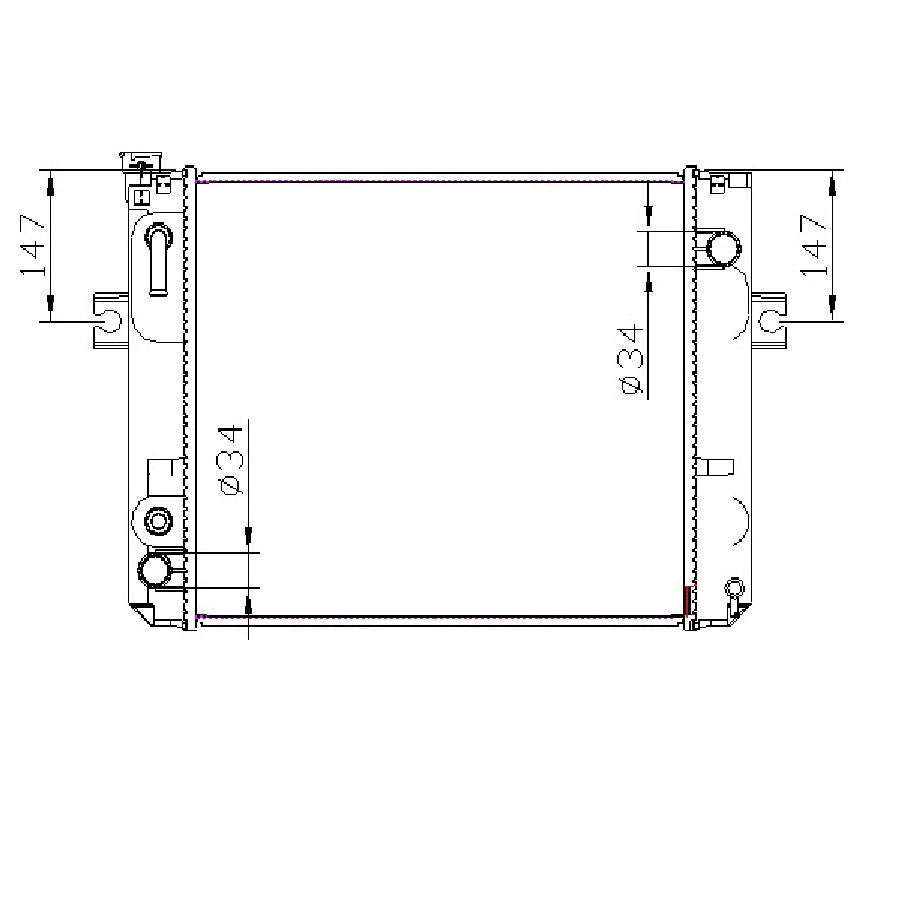 Toyota 7FD25 (HY*) 1.5 Ton Forklift AT Radiator