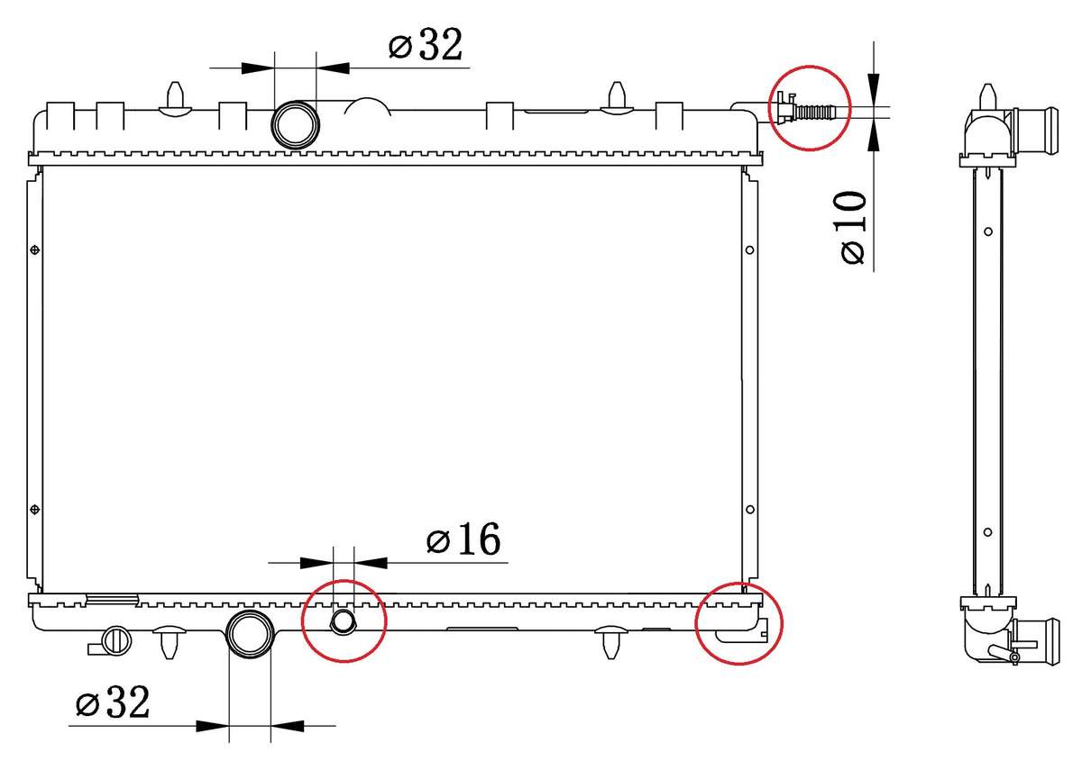 Peugeot 206 307 Citroen C4 1.6 2.0 MT Radiator