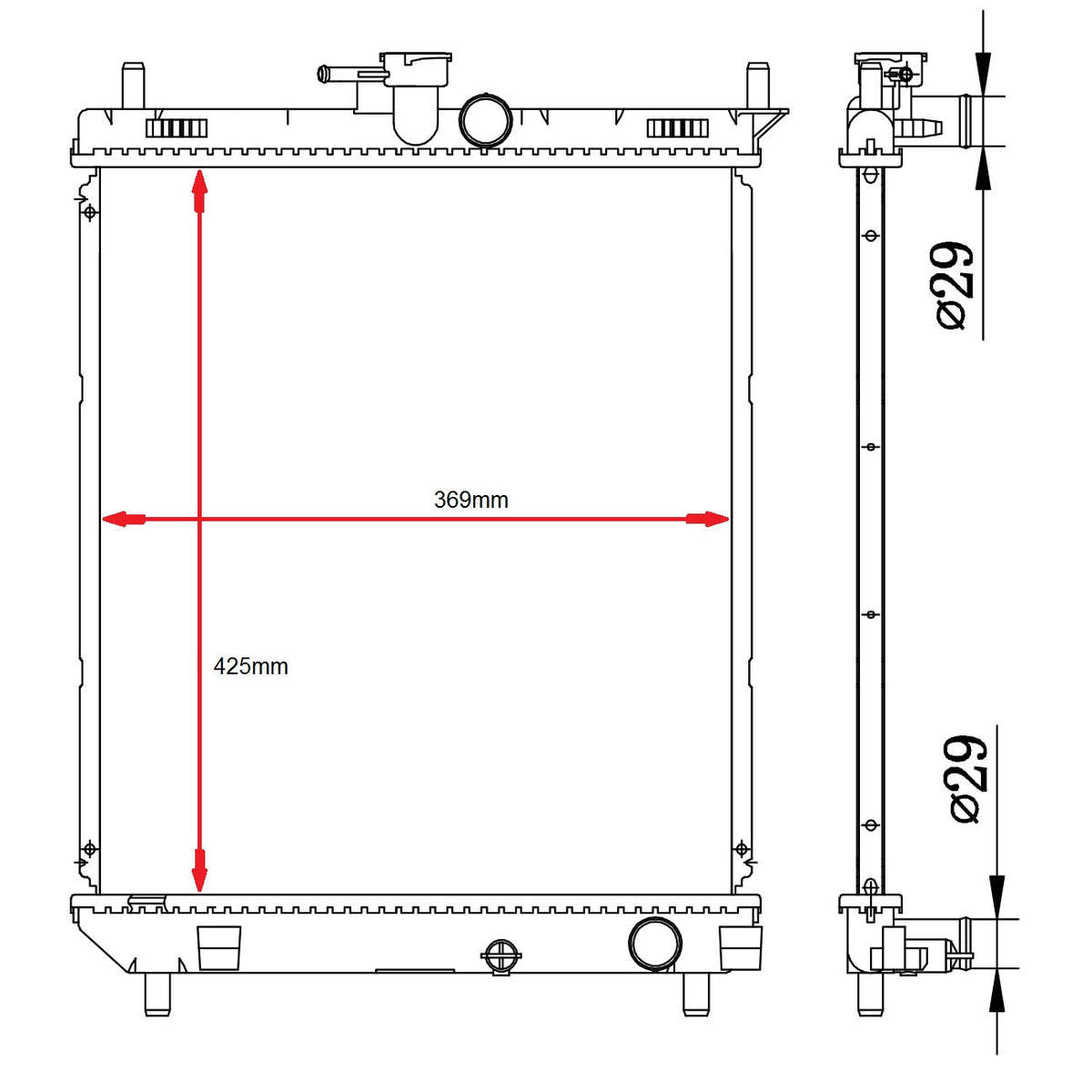 Toyota Avanza 1.3 16 Valve Petrol MT Radiator