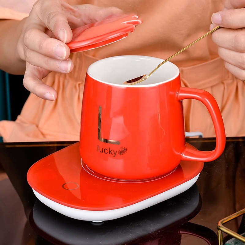Classy Electric Coffee Warmer Coaster and Mug Set
