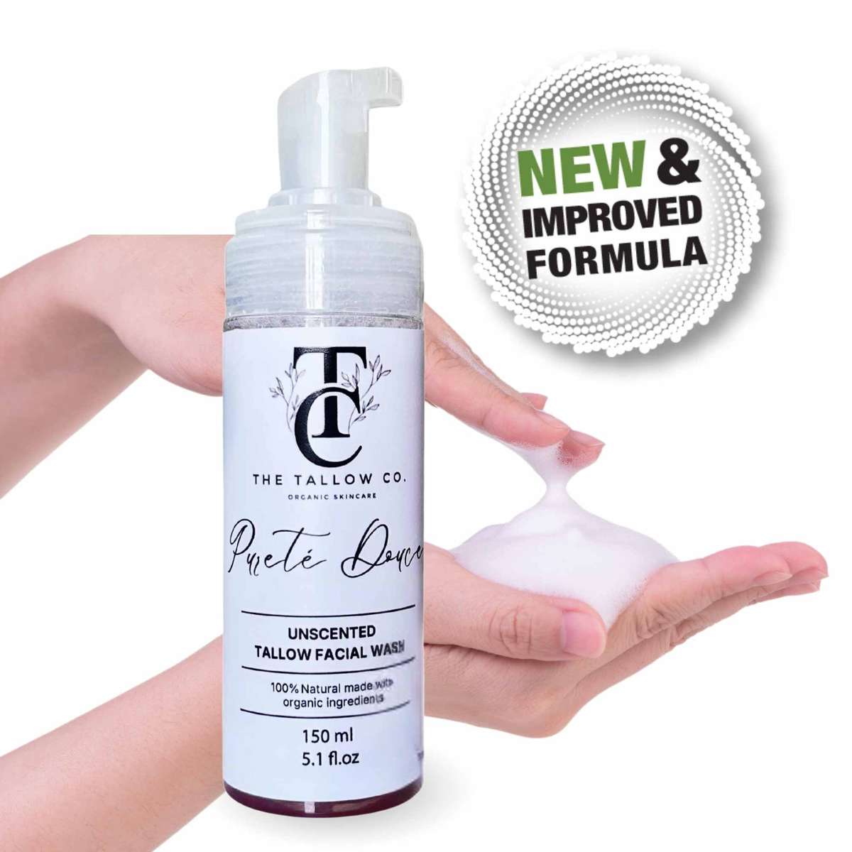 Unscented Tallow Facial Wash 150ml
