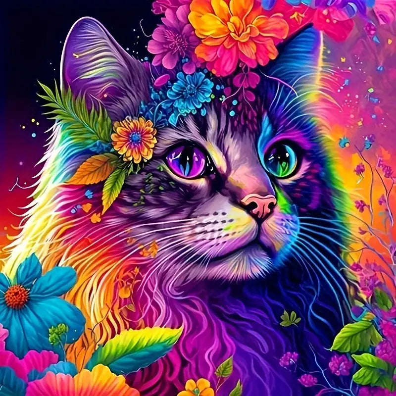 Colourful cat