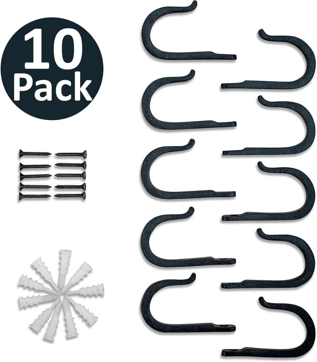 Cast Iron Wall Hooks Rustic Farmhouse Decorative Hooks Heavy Duty RustProof