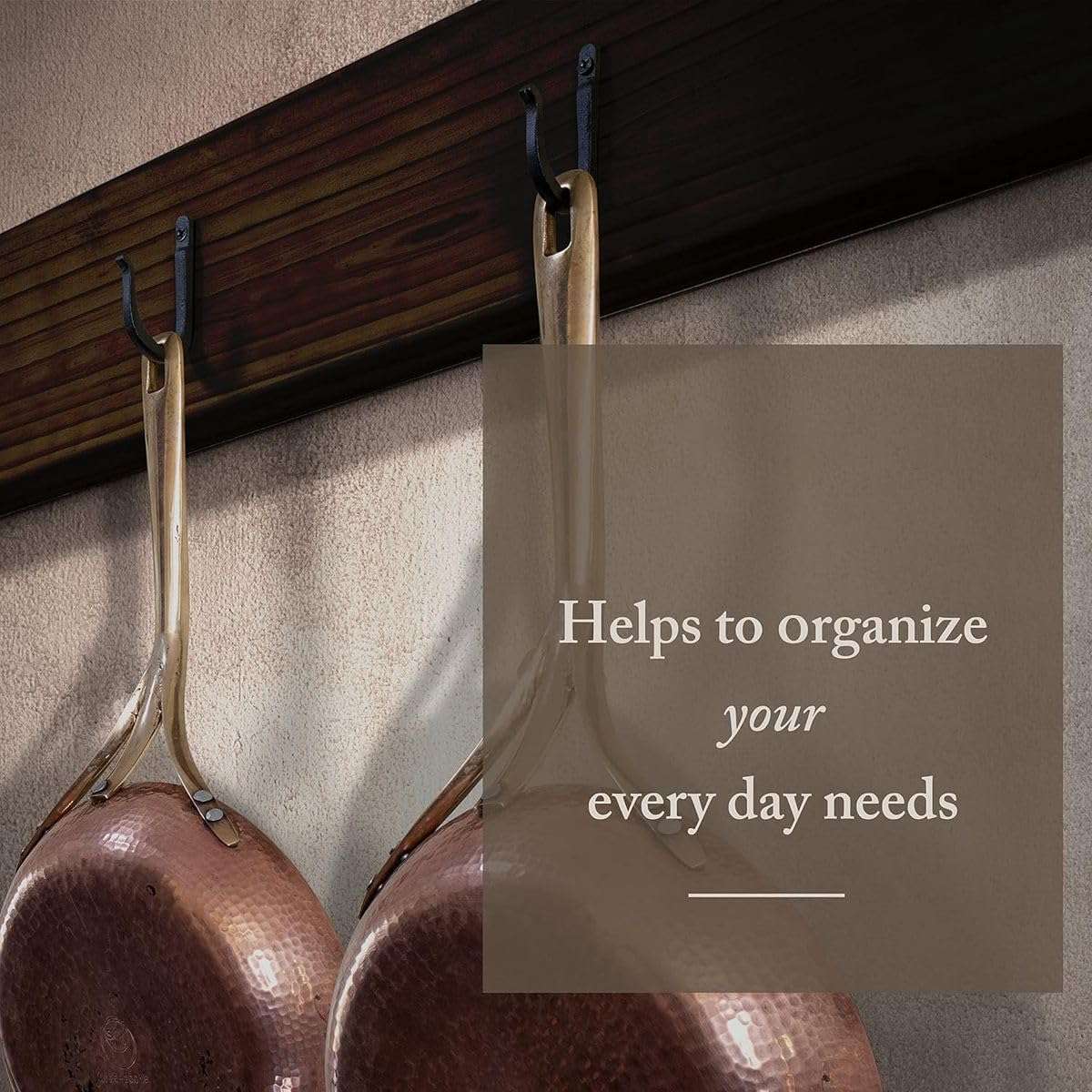 Cast Iron Wall Hooks Rustic Farmhouse Decorative Hooks Heavy Duty RustProof