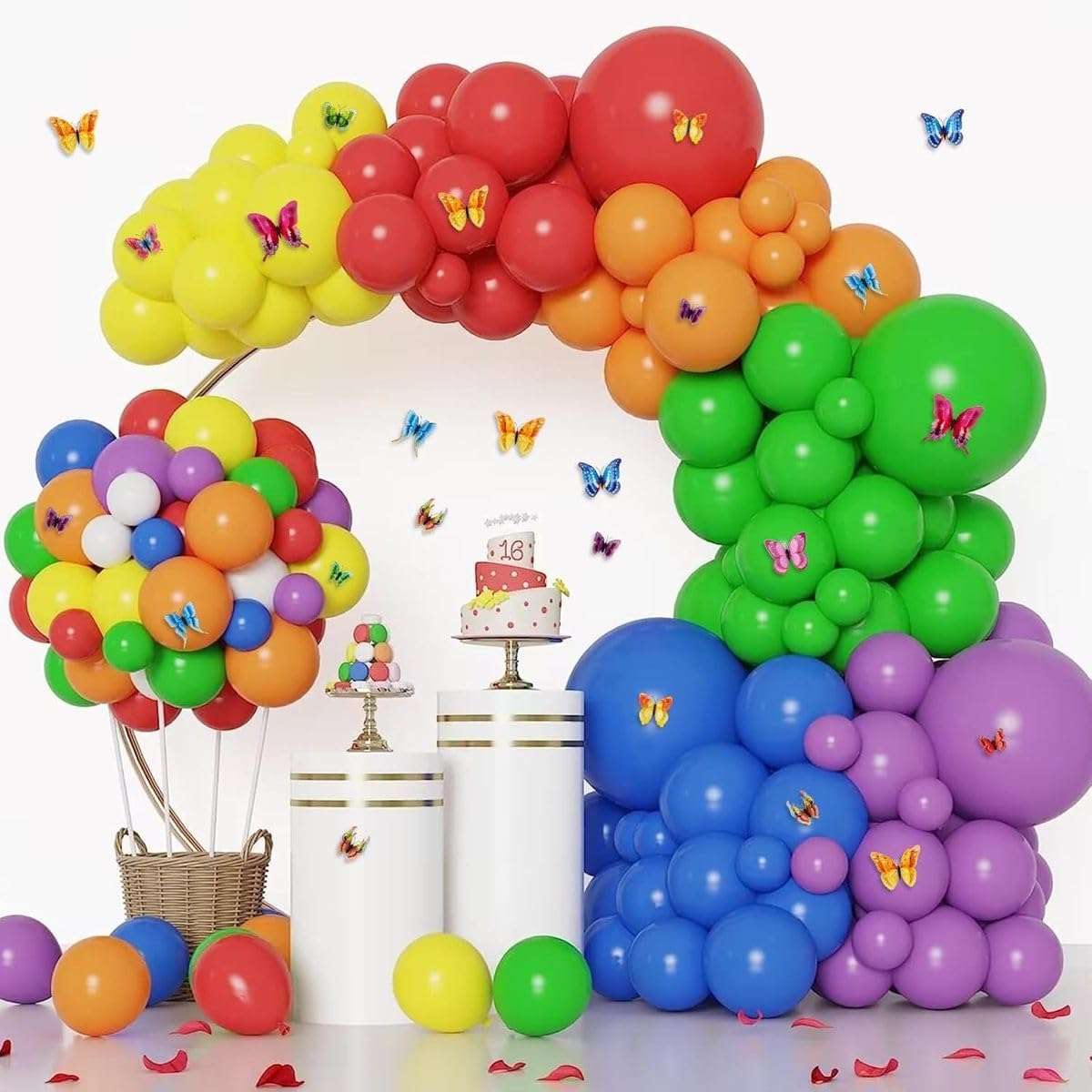 24 Piece 3D Butterfly Wall Decor Magnets Double Layer Design Magnetic Adhesive