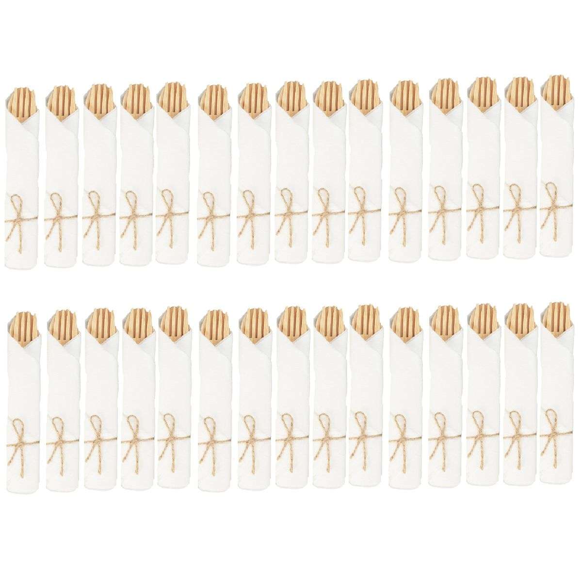 120 Pieces Wooden Compostable Cutlery Set Biodegradable Disposable Utensil