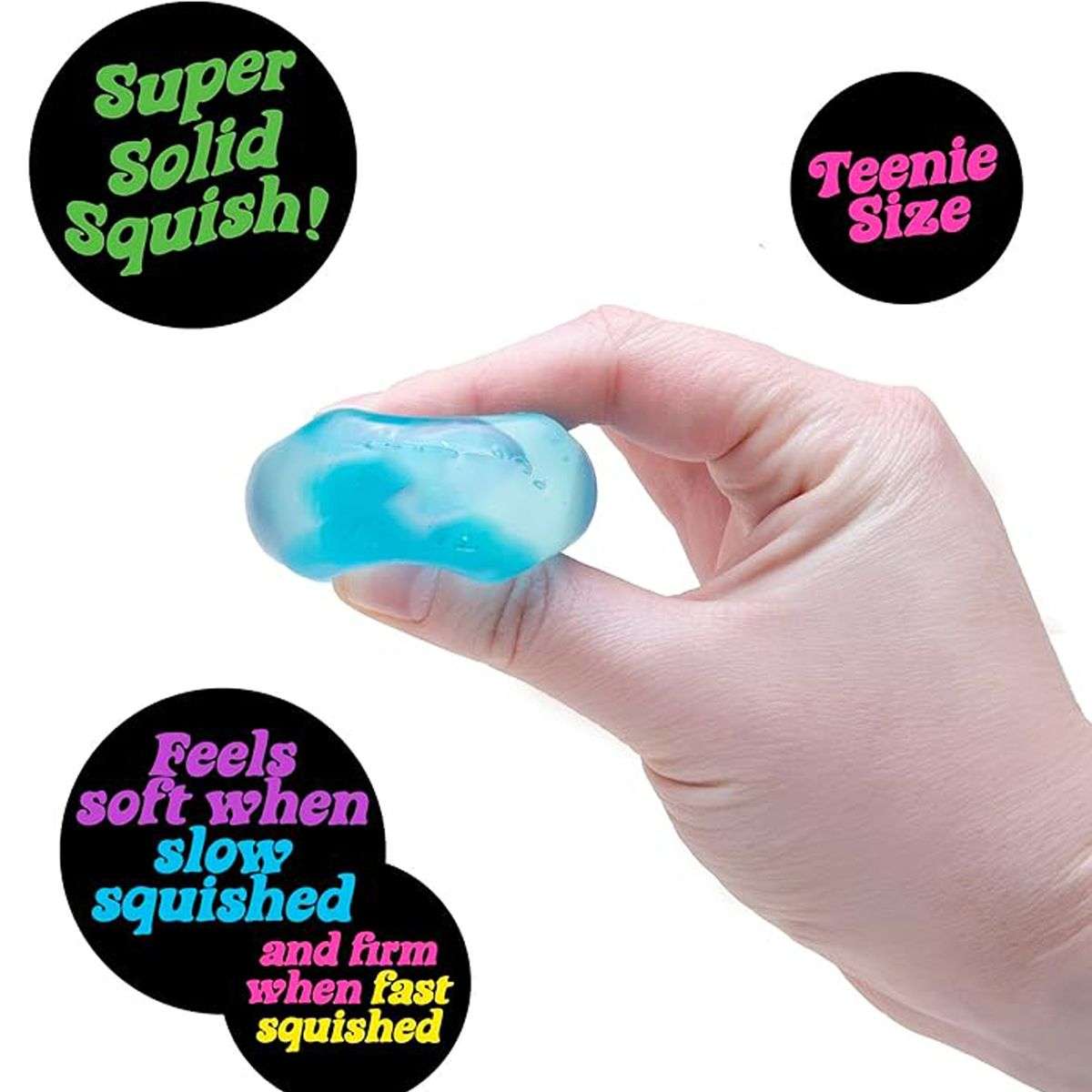 Sensory Squeeze Toy Squishy Cube Stress Relief Fidget Toy for Kids & Adults - Blue