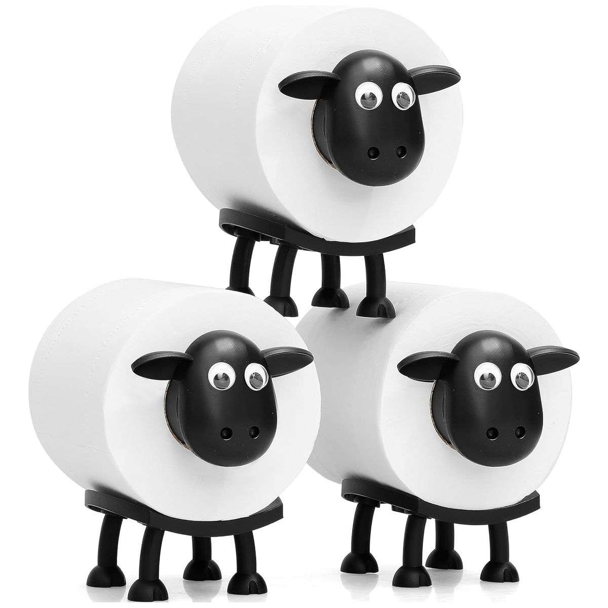 Sheep Toilet Roll Holder Free Standing 3D Toilet Paper Storage for Bathroom