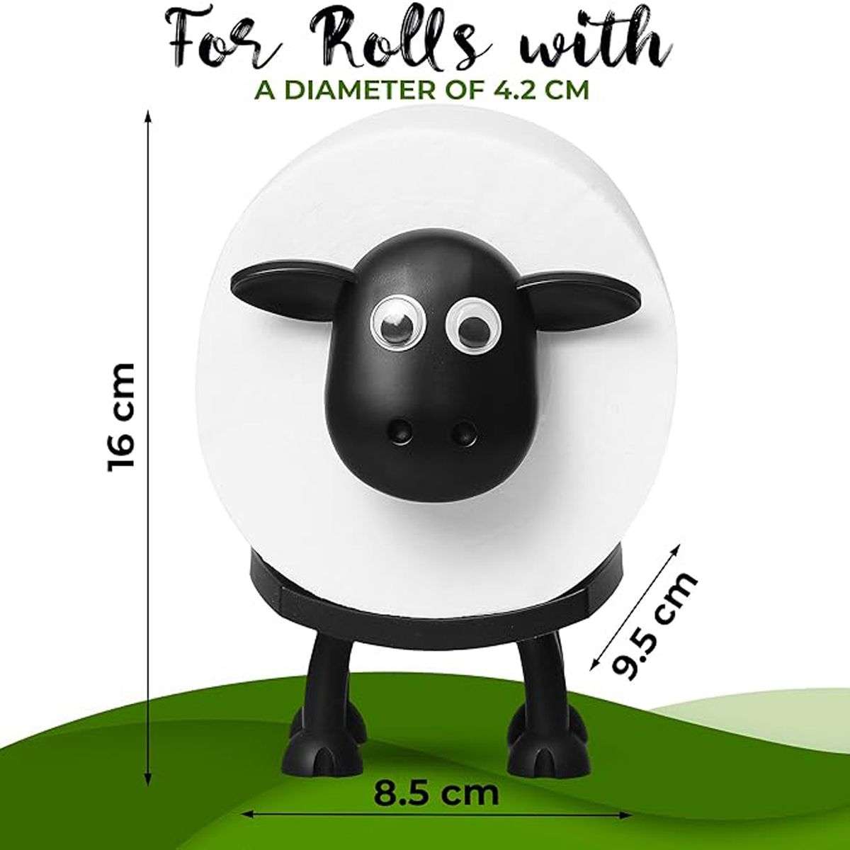 Sheep Toilet Roll Holder Free Standing 3D Toilet Paper Storage for Bathroom