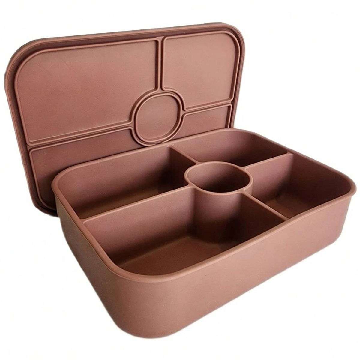 Bento Lunch Box Reusable Leak-Proof Meal Prep Silicone Snack Container - Pink