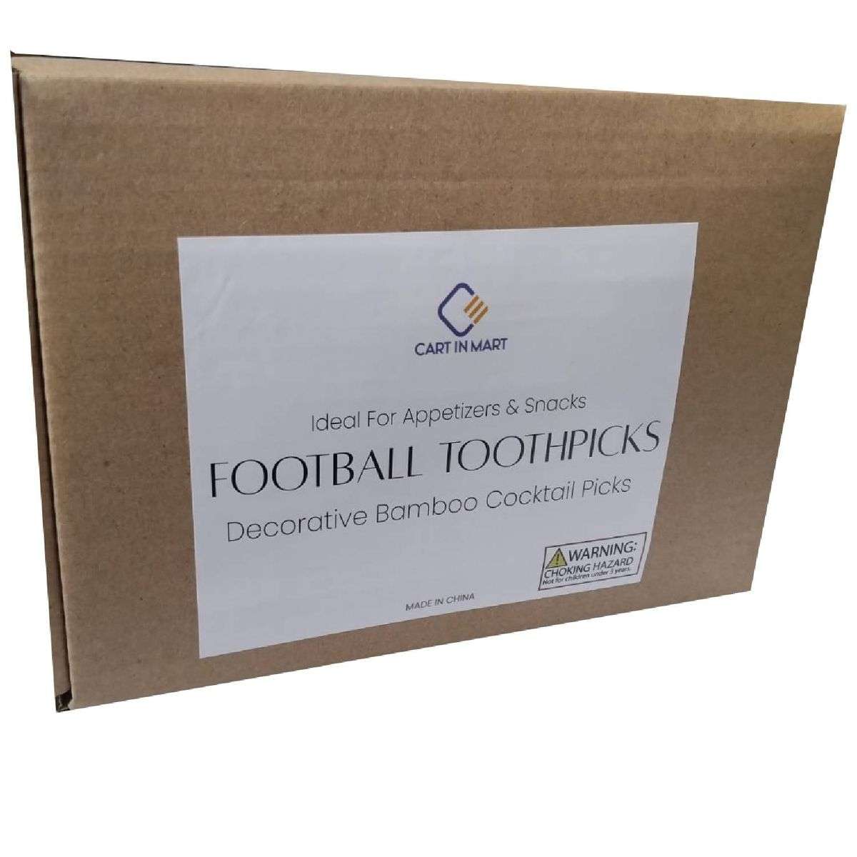 100 PieceFootball Cocktail Picks 12cm Bamboo Appetizer Toothpick Decorative