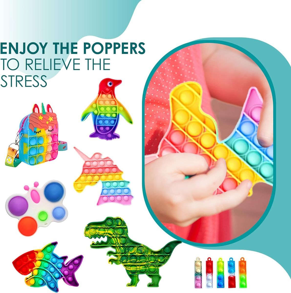 120 Pack Deluxe Bundle Sensory Fidget Toys For Kids Adults