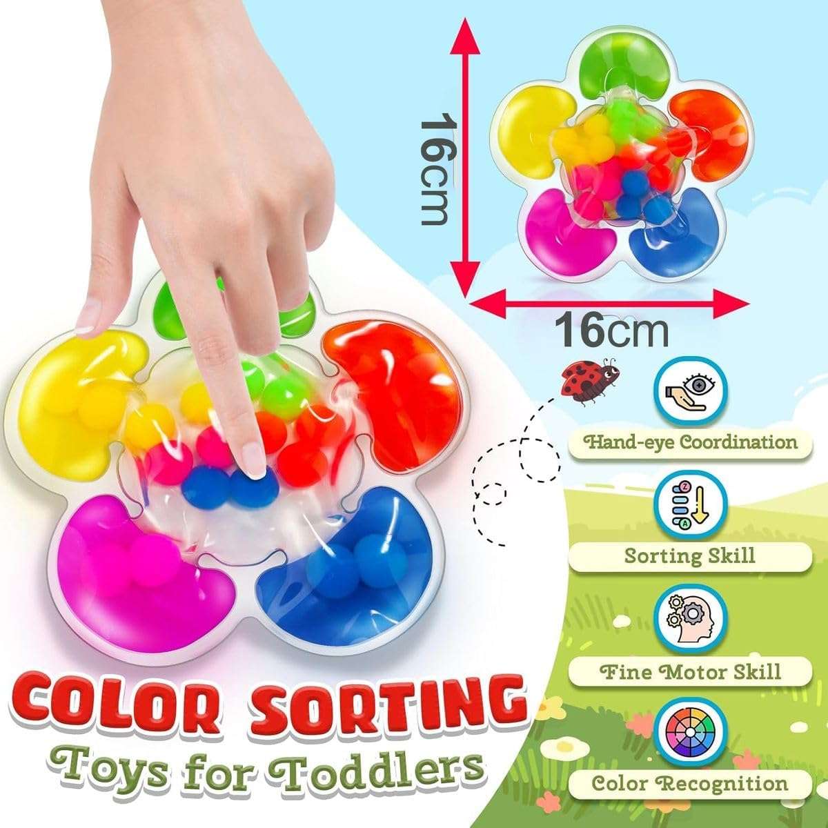 Baby Color Sorting Sensory Montessori Educational Toys For Toddler