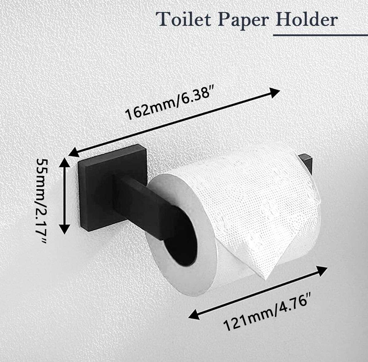 Bathroom Accessories Set-Bath Towel Rack Hanger - Matte Black - 5 Piece