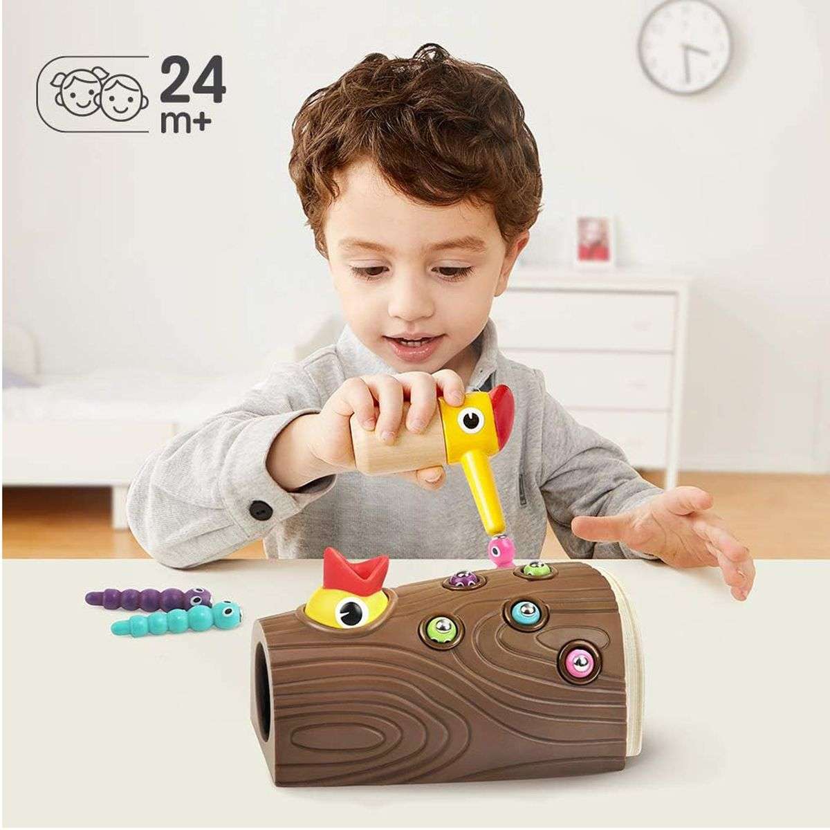 Montessori Toys 2-4 Year Old Magnetic Bird Feeding Game Learning Fine Motor