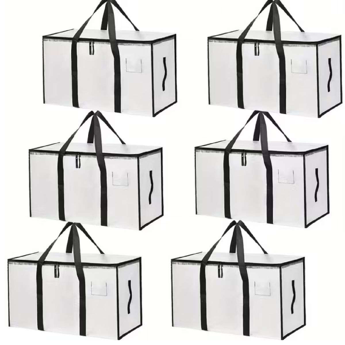 6Pack Oversized Moving Bags With Reinforced Handle Heavy-Duty Storage