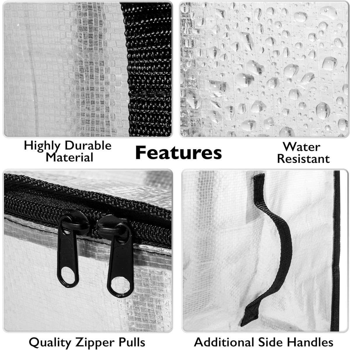 6Pack Oversized Moving Bags With Reinforced Handle Heavy-Duty Storage