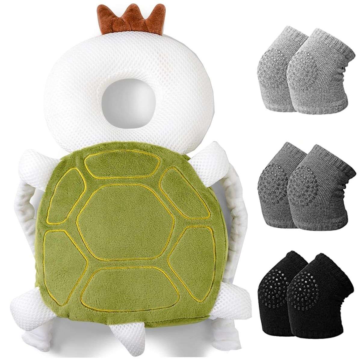 Baby Head Protector Backpack Adjustable Lightweight & 3 Safety Knee Pads