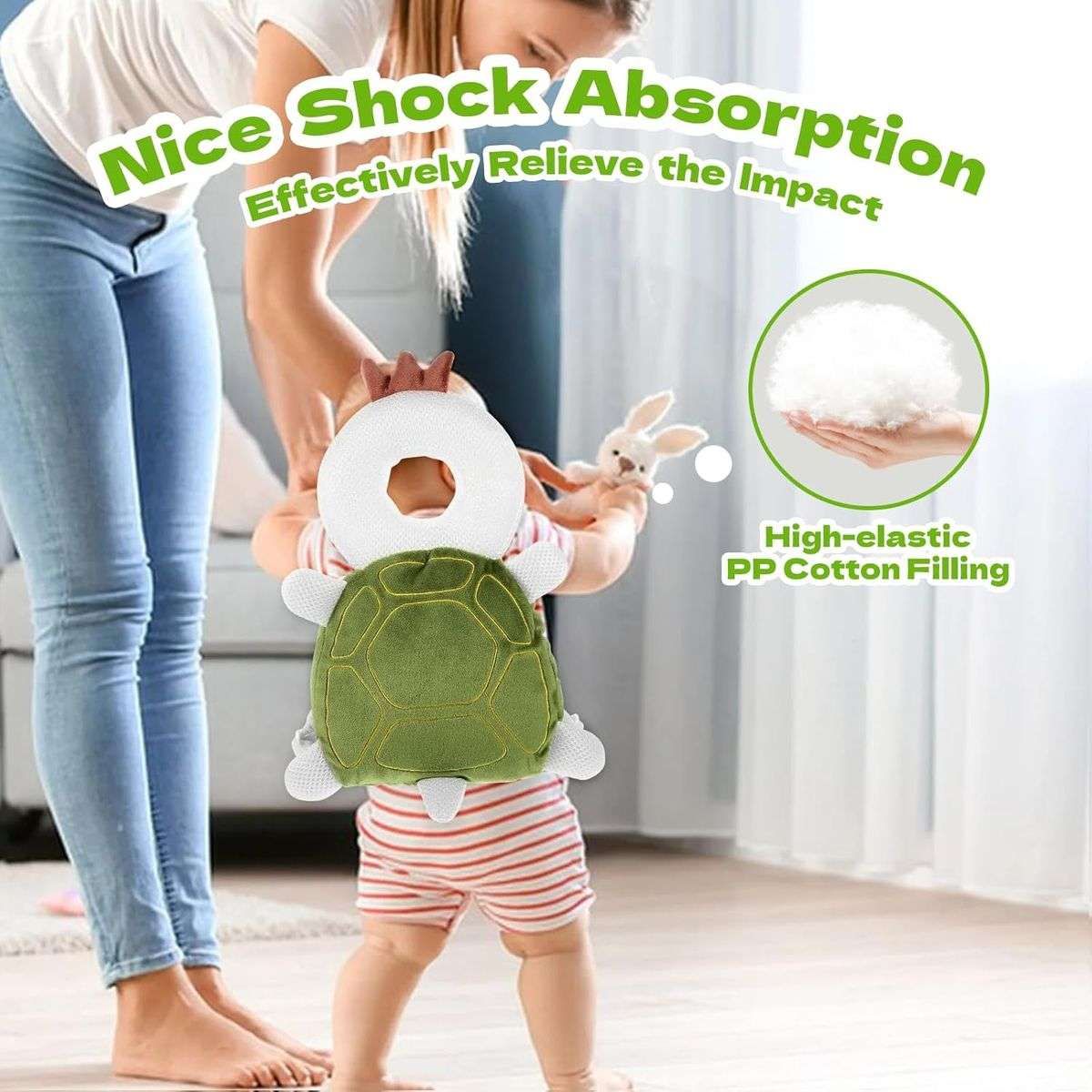 Baby Head Protector Backpack Adjustable Lightweight & 3 Safety Knee Pads