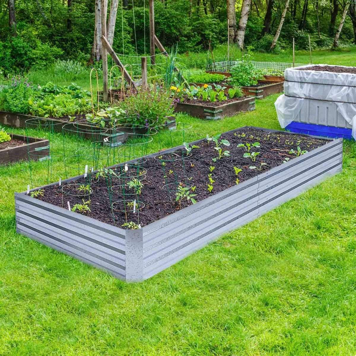 Galvanised Metal Raised Bed Vegetable Planter Box- Extra Large