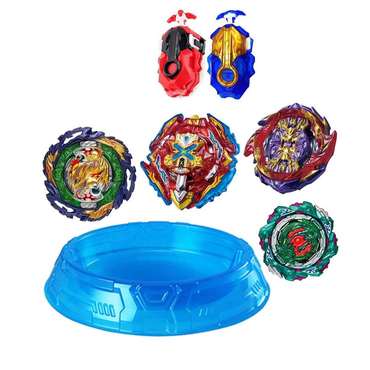 7 Piece Gyro Battle Bey Top  Spinning Toy Set