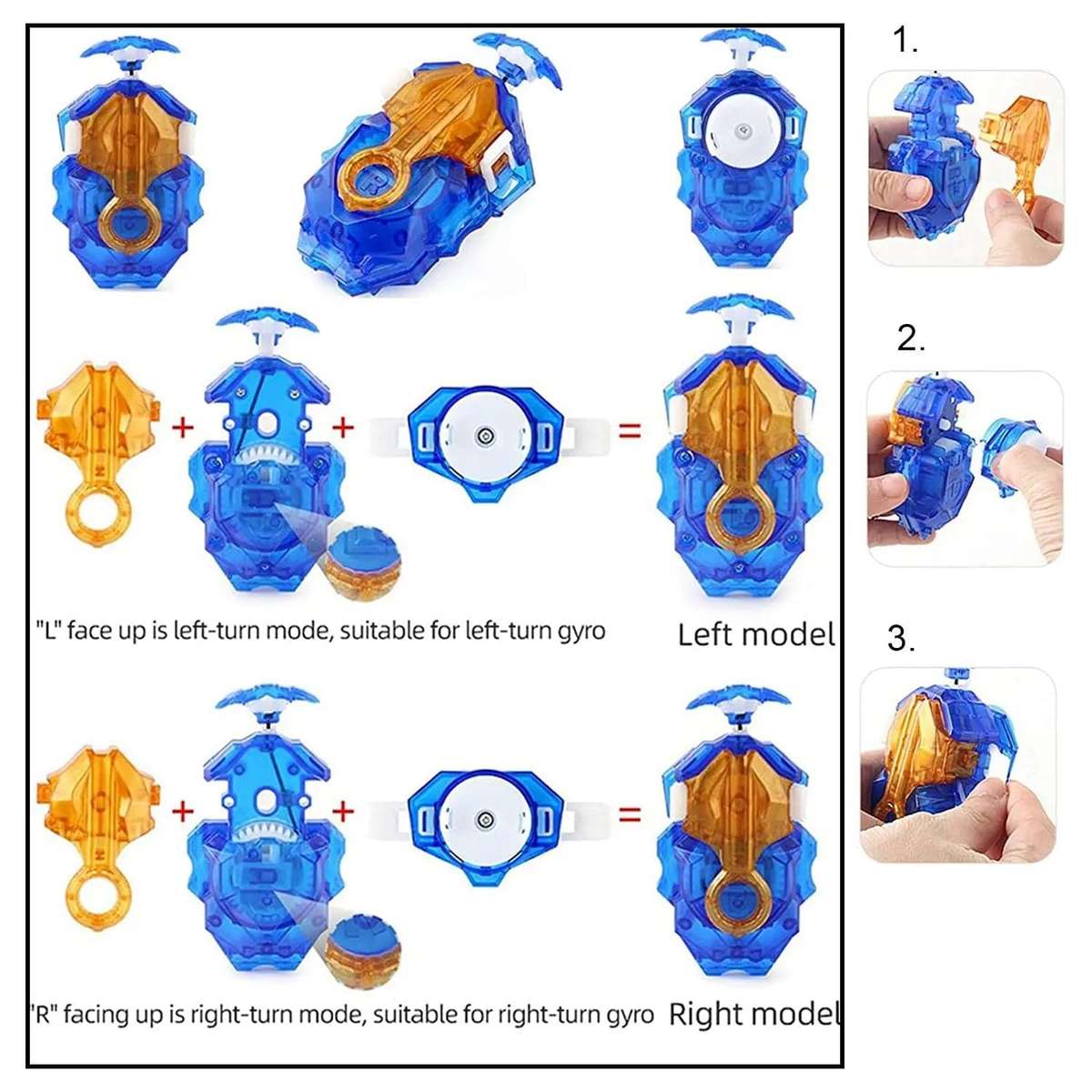 7 Piece Gyro Battle Bey Top  Spinning Toy Set