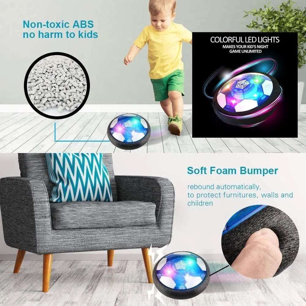 LED Hover Soccer Ball with 2 Goals USB Rechargeable