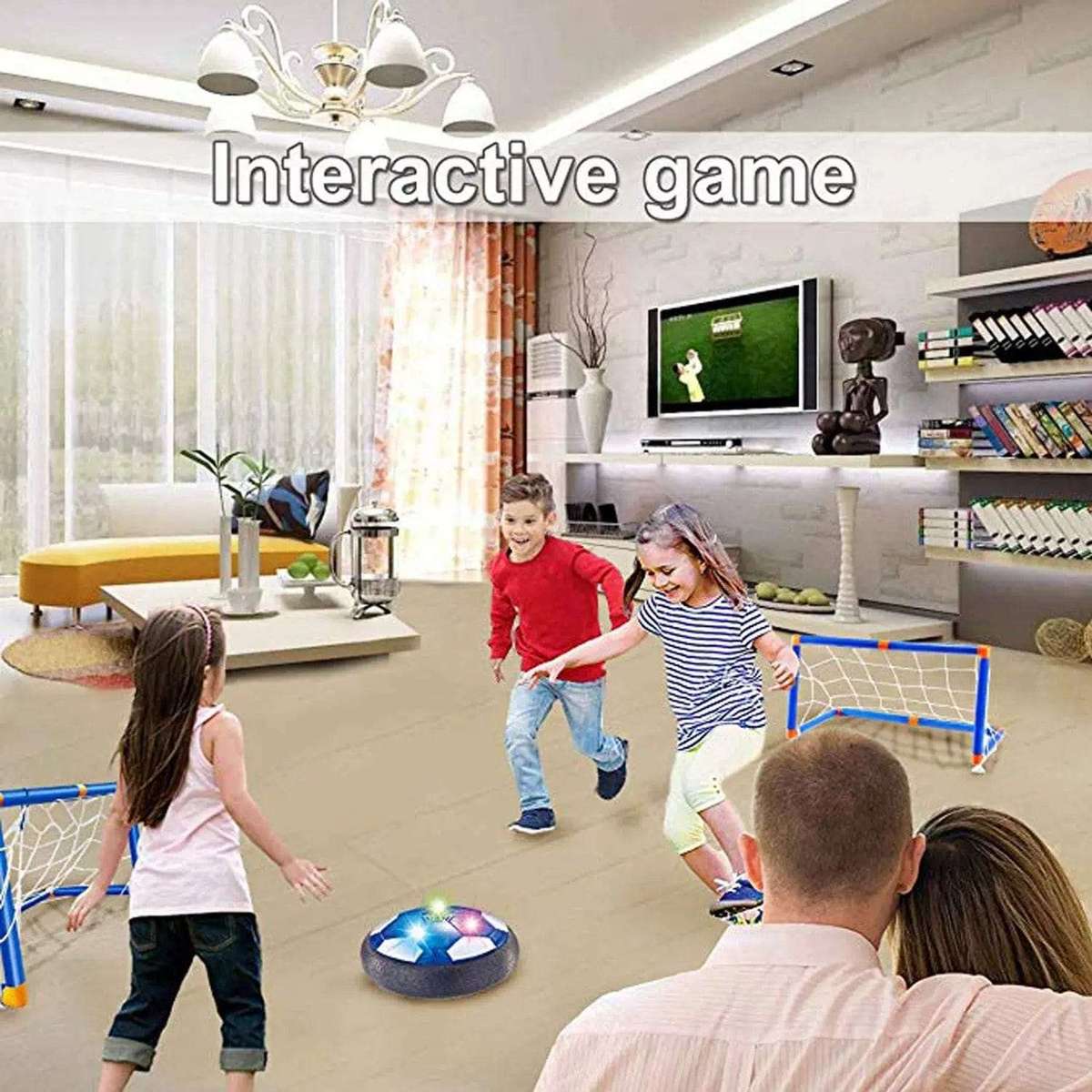 LED Hover Soccer Ball with 2 Goals USB Rechargeable