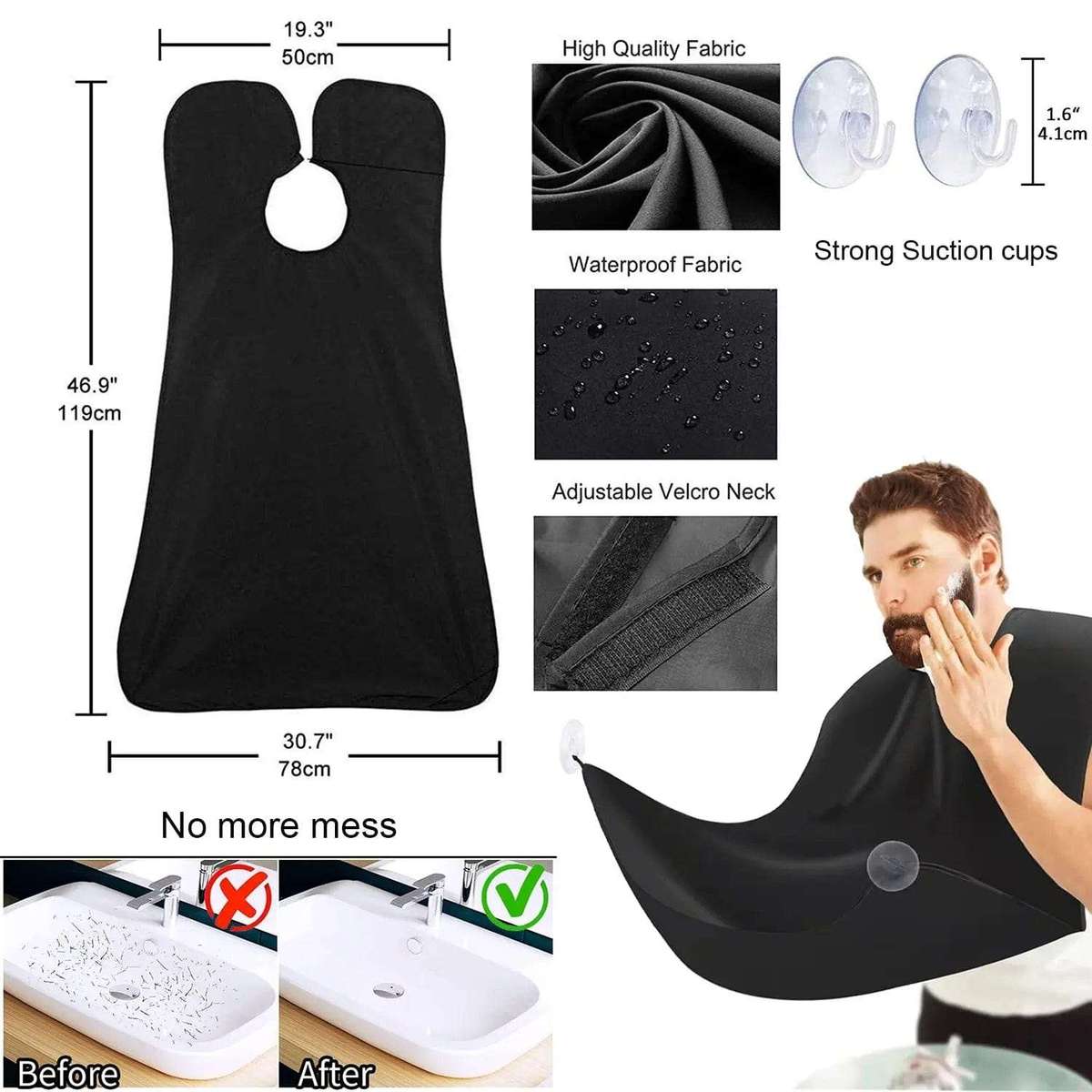 10 Pcs Beard Grooming & Trimming Gift Kit With Oil For Men