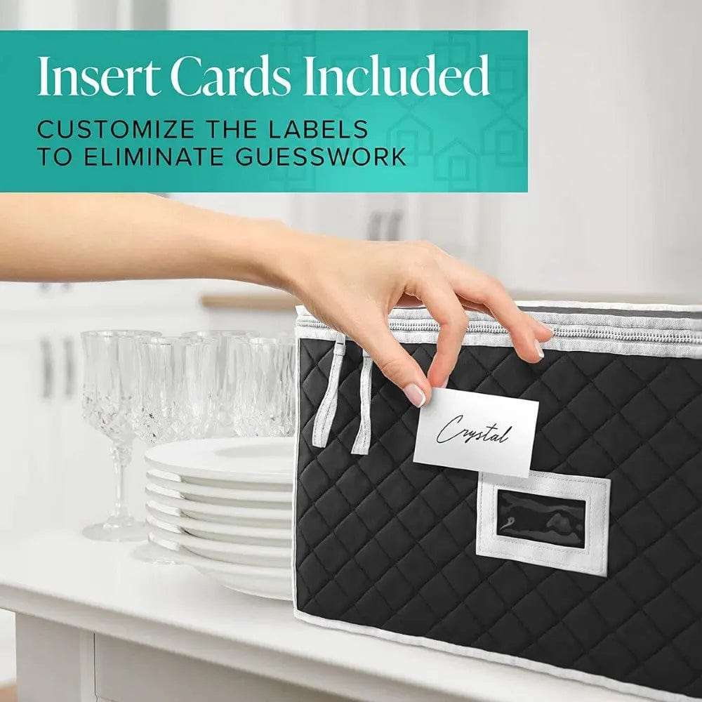 Glassware Storage Organiser Quilted Moving Packing Boxes- Holds 12 Wine Glasses