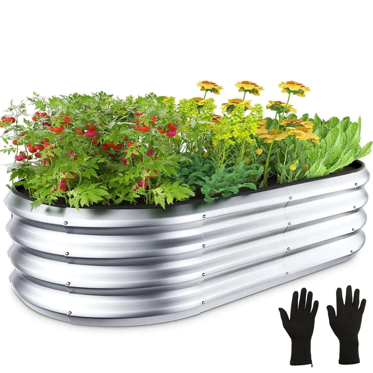Galvanised Metal Raised Bed Vegetable Planter Box- Large