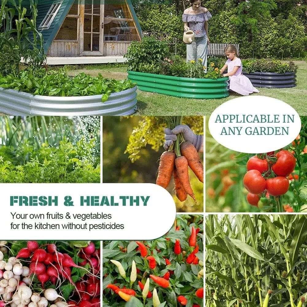 Galvanised Metal Raised Bed Vegetable Planter Box- Large