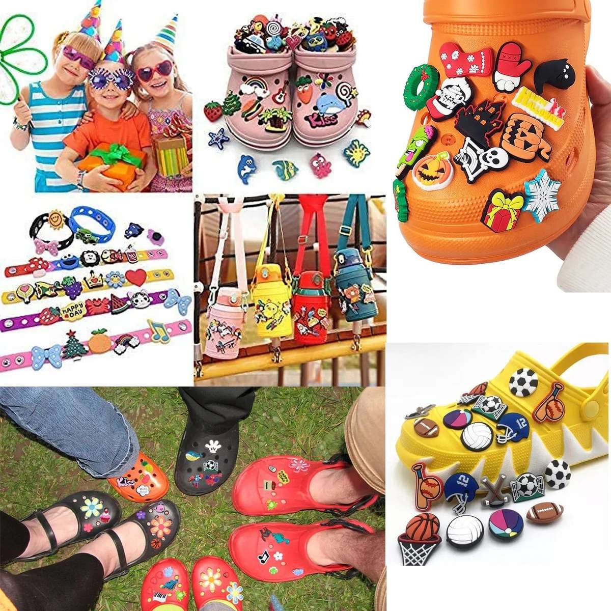 100 Piece Shoe Decoration Jibbitz & Bracelets