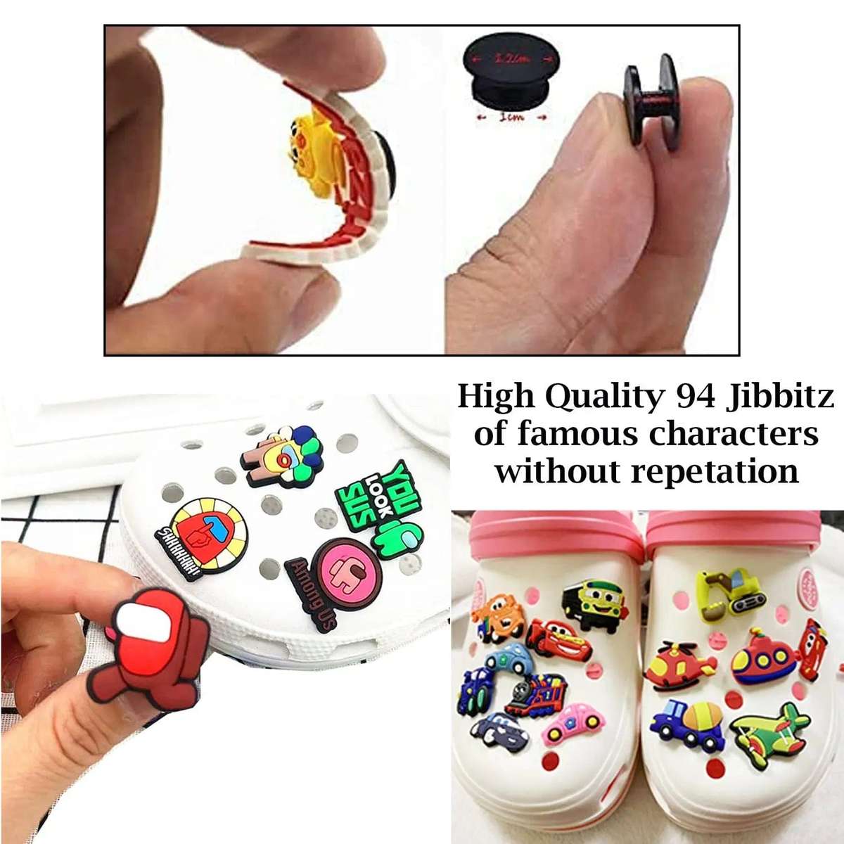 100 Piece Shoe Decoration Jibbitz & Bracelets