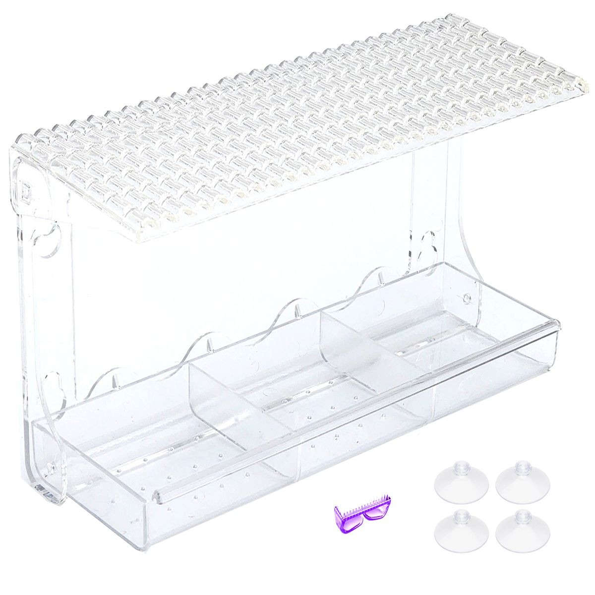 Clear Window Bird Feeder for Outside With Self Adhesive Hooks Garden Decor