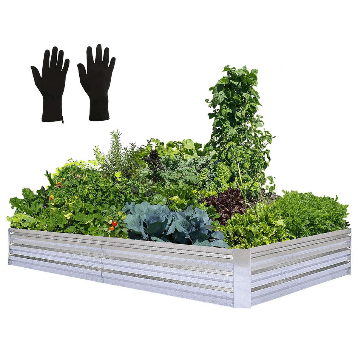 Galvanised Metal Raised Bed Vegetable Planter Box- Extra Large