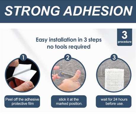 Clear Acrylic Hand Towel Holder For Bathroom Kitchen Wall Self Adhesive