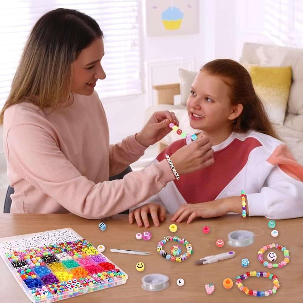 980Pcs Glow in Dark Pony Beads Jewllery Making Kit