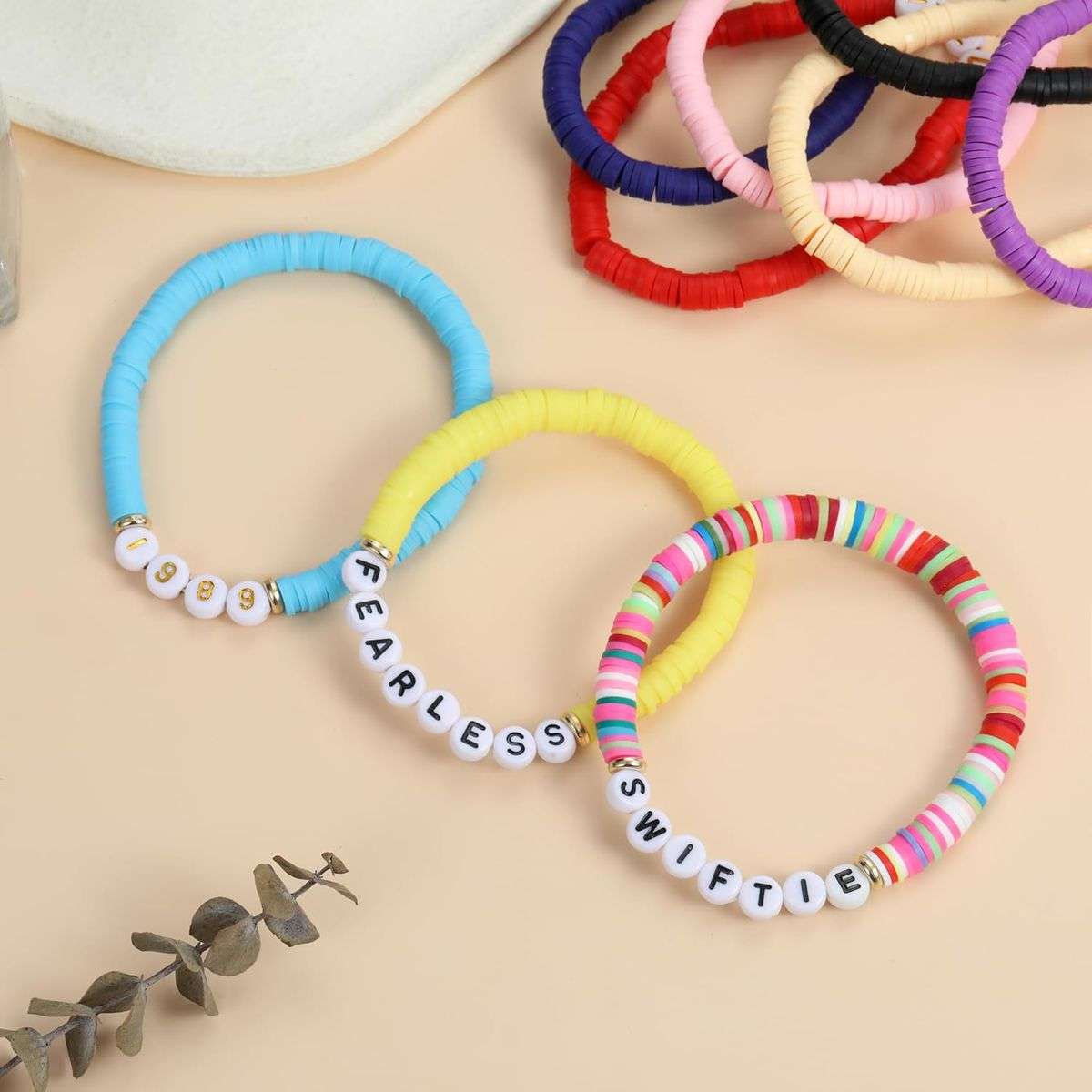 1000 Piece Letter Beads With Crystal String Jewellery Bracelet Making