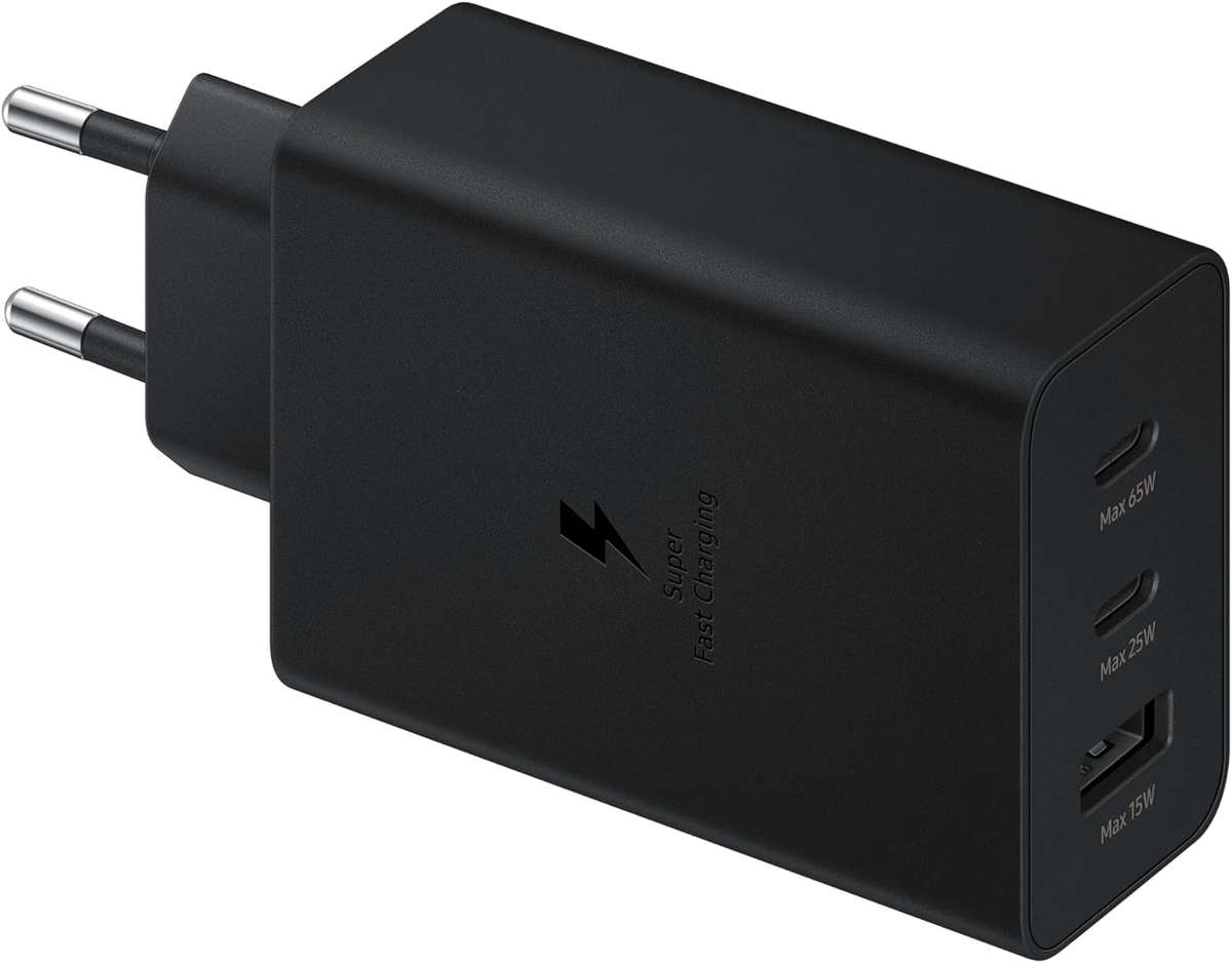 65W PD Power Adaptor Trio 3-Ports Black
