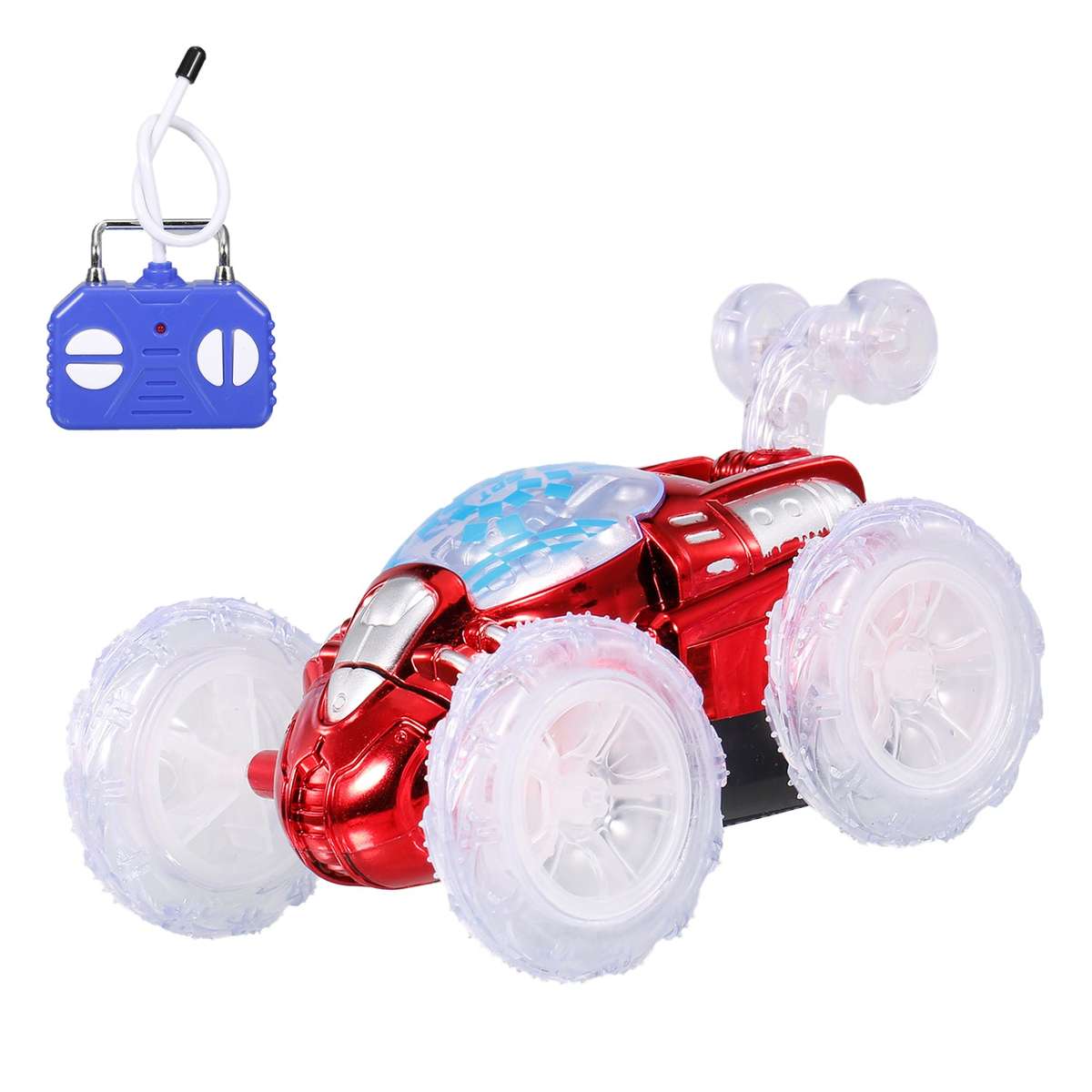Remote Control Stunt Car RC Car Toy with Flashing LED Lights 360 Tumbling for Kids Boys Girl