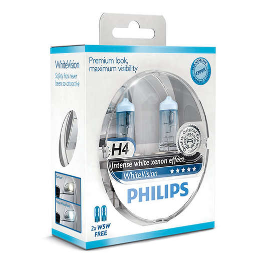Philips White Vision H4 (Pair)
