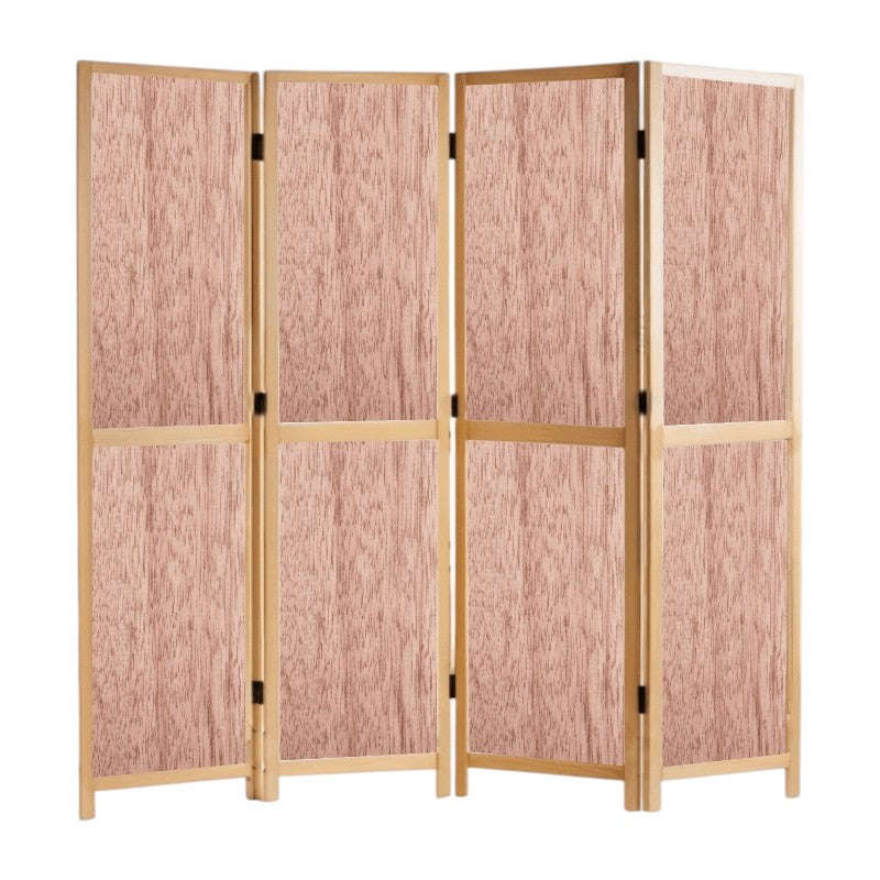 Partition Room Divider - 4-Panel Double-Sided Veneered-Face Interior Plywood Folding Screen Room ...