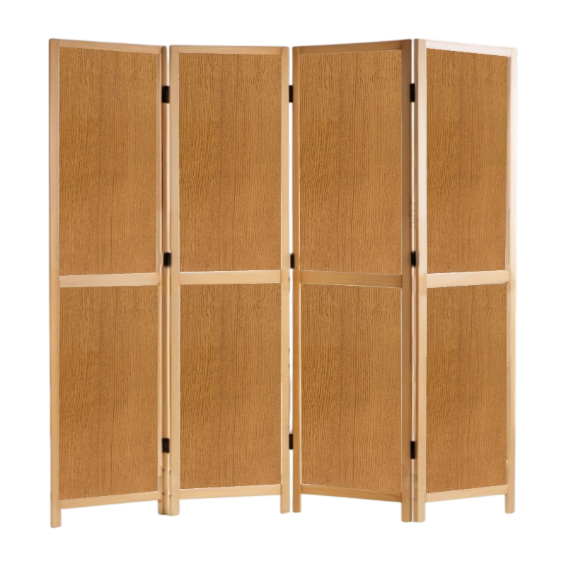 Partition Room Divider - 4-Panel Dual-Faced Folding Screen Room Divider