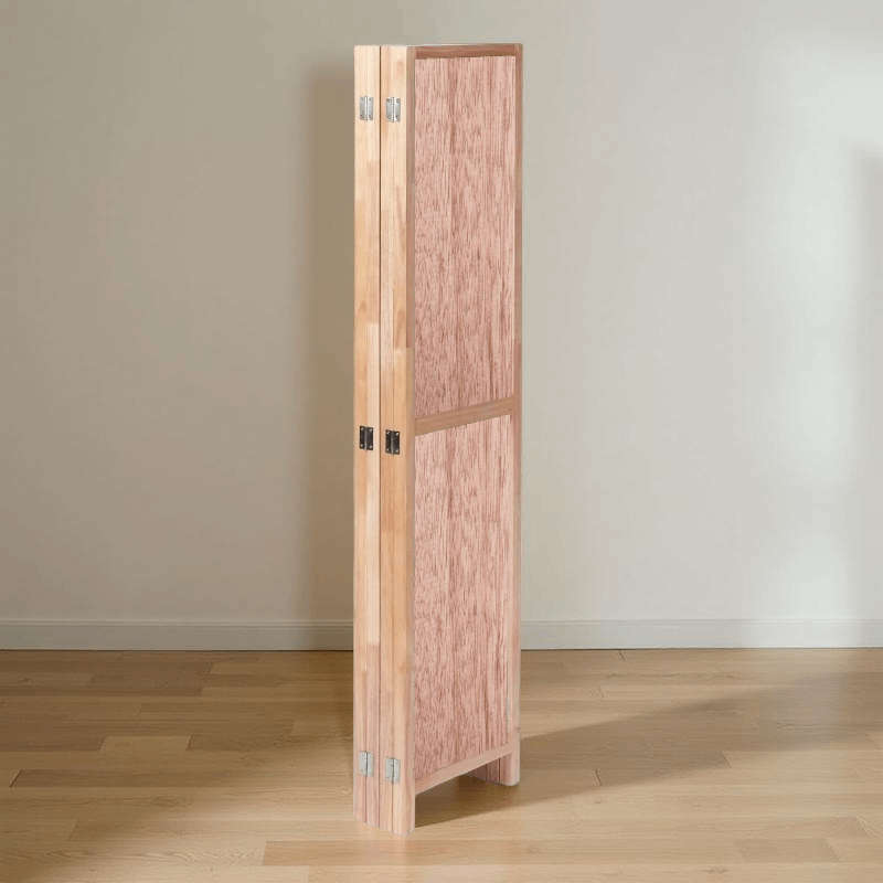 Partition Room Divider - 4-Panel Double-Sided Veneered-Face Interior Plywood Folding Screen Room ...